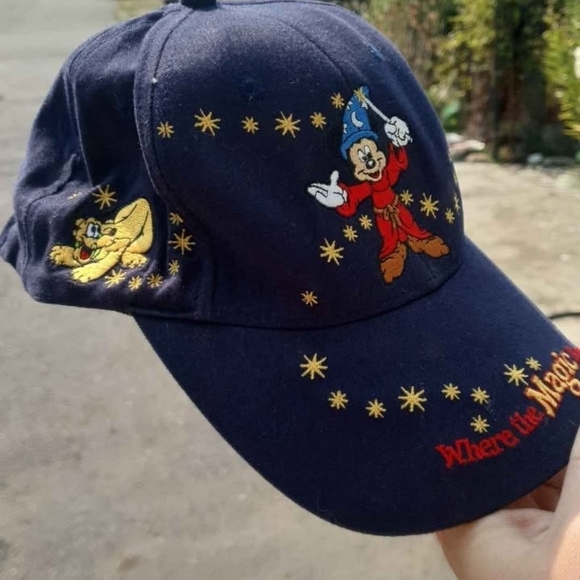 Disney Other - Disney Navy Cap with Sorcerer Mickey and Stars